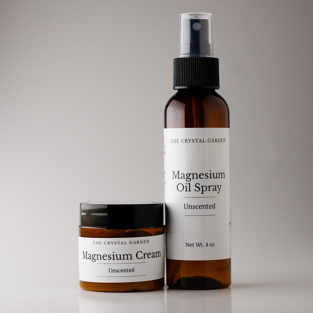 Unscented Magnesium Spray & Cream Set