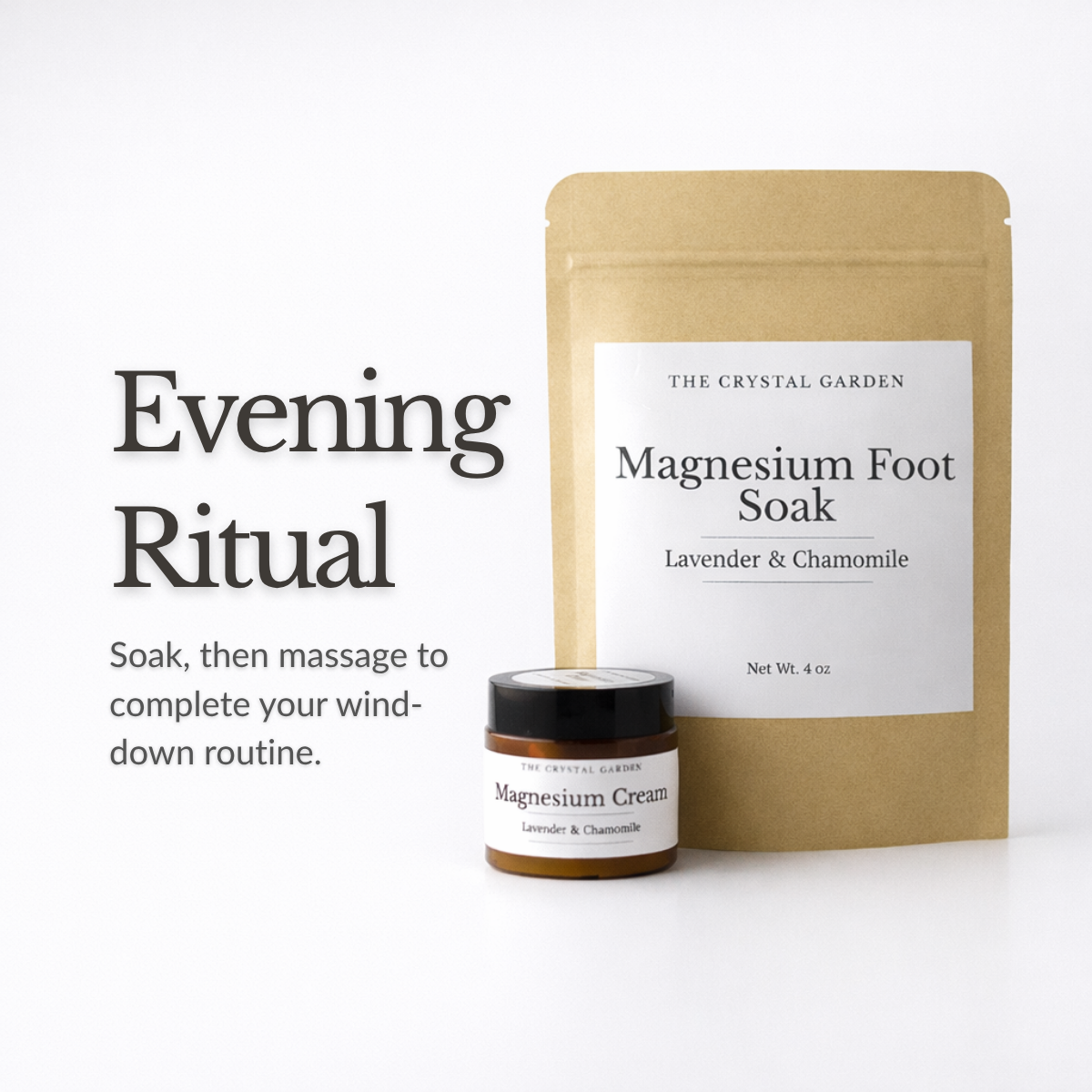 Lavender Chamomile Magnesium Cream & Foot Soak Set